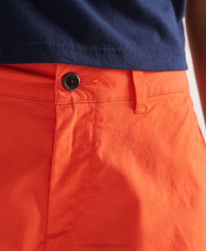 Superdry Studios Turn Up Shorts Orange Women