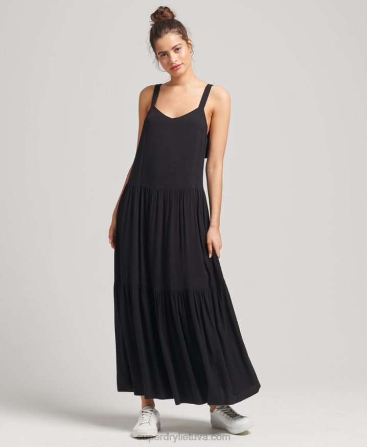 Superdry Studios Woven Maxi Dress Black Women