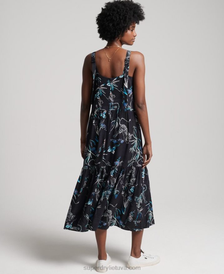 Superdry Studios Woven Maxi Dress Navy Women