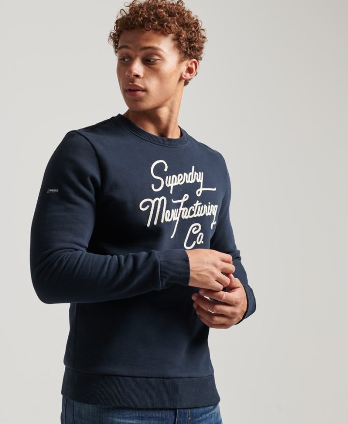 Superdry Styled  Made Crew Sweatshirt Navy Men