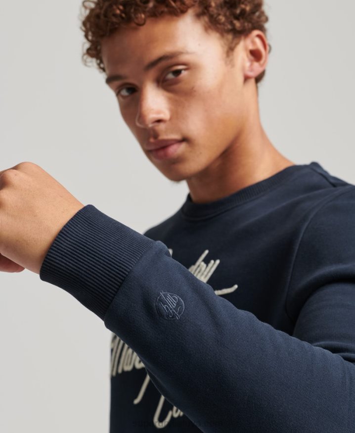 Superdry Styled  Made Crew Sweatshirt Navy Men