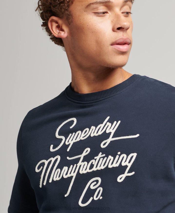 Superdry Styled  Made Crew Sweatshirt Navy Men