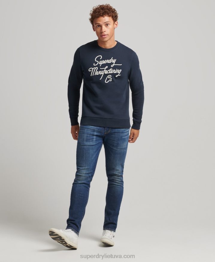 Superdry Styled  Made Crew Sweatshirt Navy Men