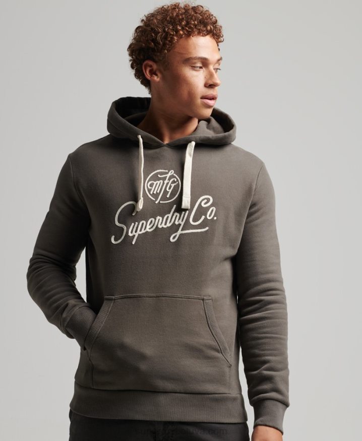 Superdry Styled  Made Hoodie Dark Grey Men