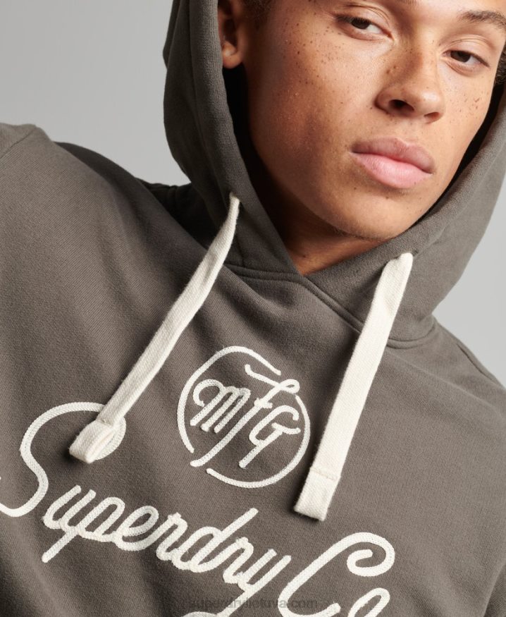 Superdry Styled  Made Hoodie Dark Grey Men