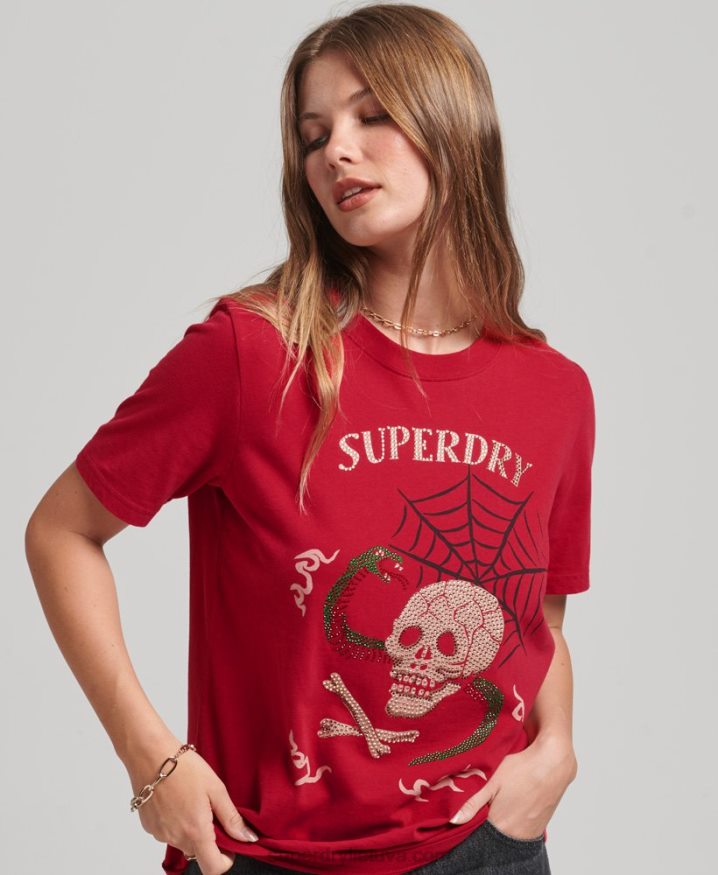 Superdry Suika Graphic T-Shirt Red Women