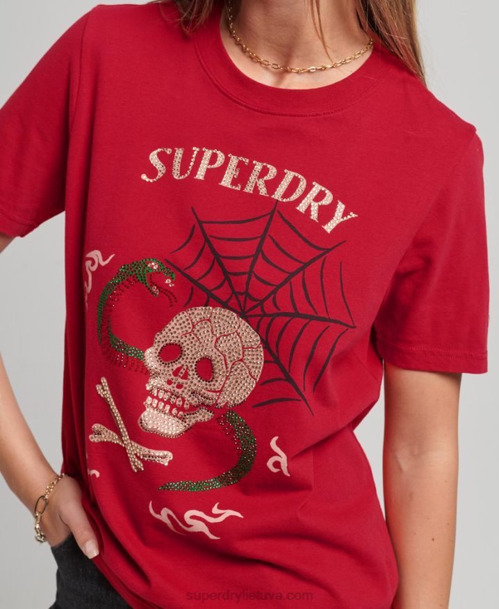 Superdry Suika Graphic T-Shirt Red Women