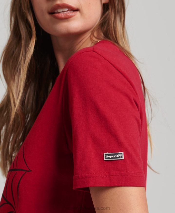 Superdry Suika Graphic T-Shirt Red Women