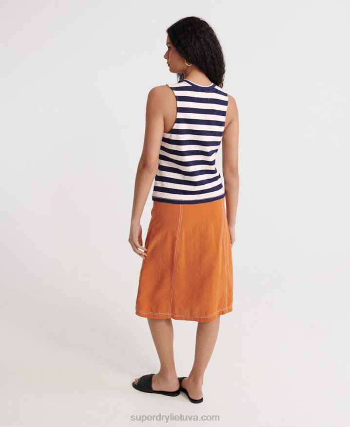 Superdry Summer Stripe Vest Navy Women