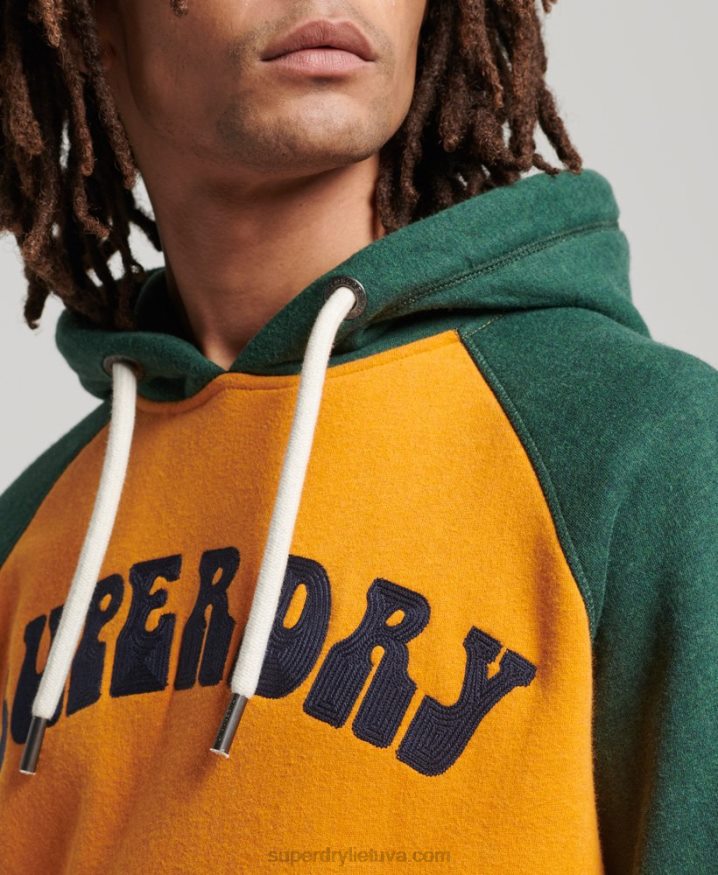 Superdry Superbam Raglan Hoodie Gold Men