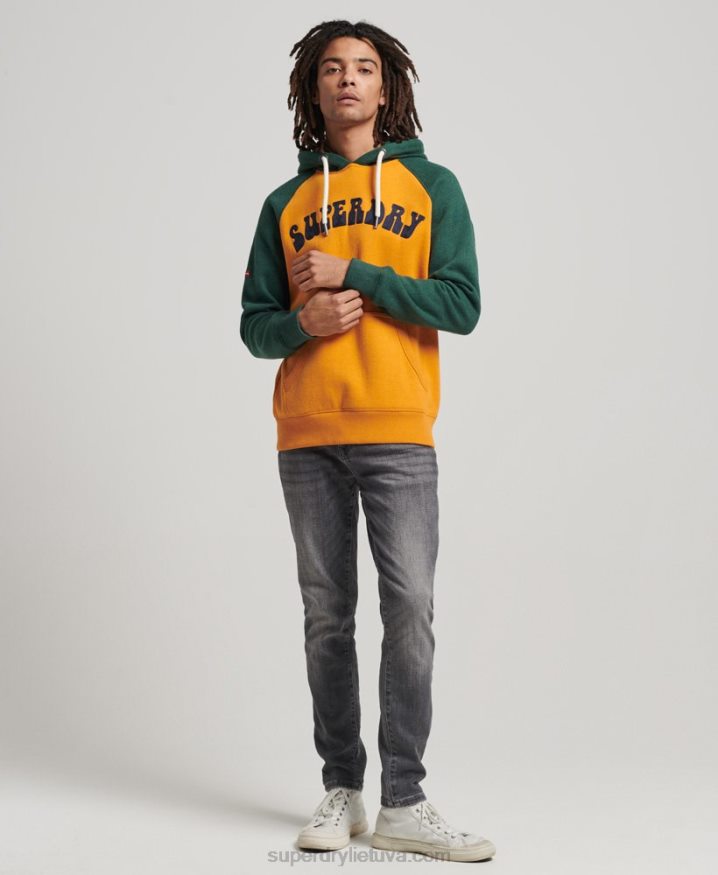 Superdry Superbam Raglan Hoodie Gold Men