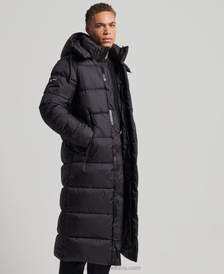 Superdry Superlong Touchline Padded Jacket Black Men