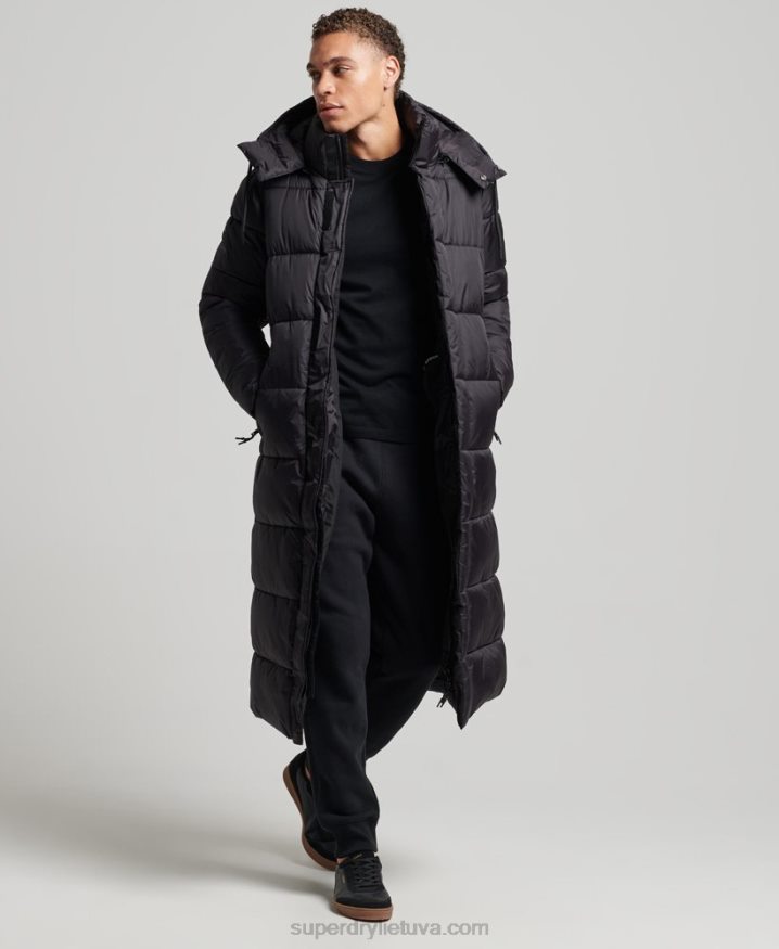 Superdry Superlong Touchline Padded Jacket Black Men