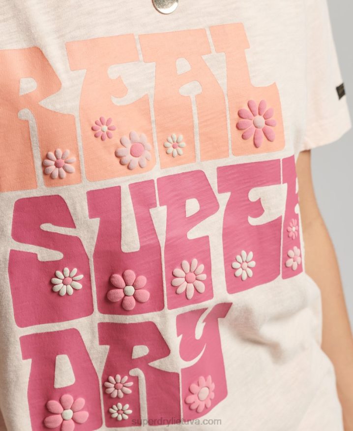 Superdry Superstate Floral T-Shirt Pink Women