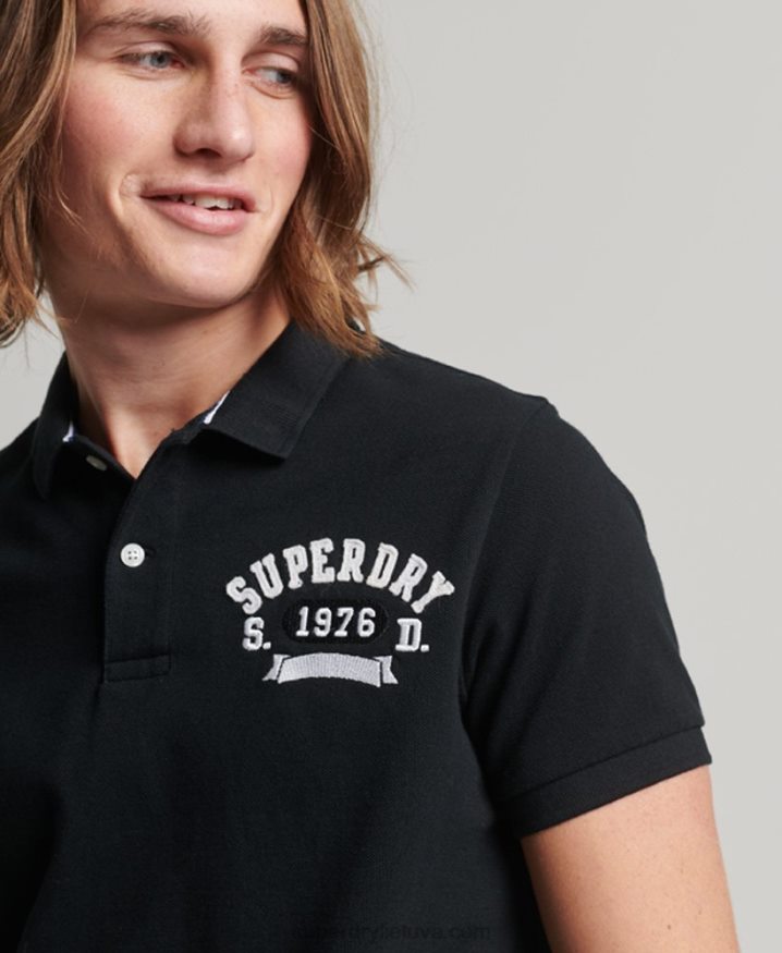 Superdry Superstate Polo Shirt Black Men