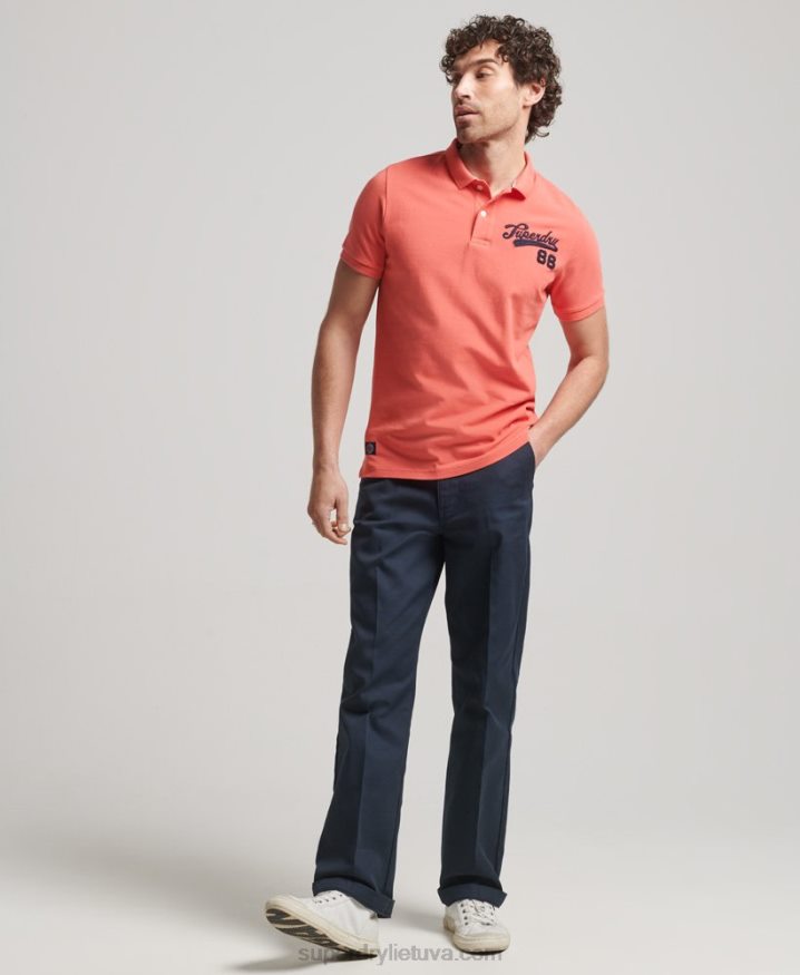 Superdry Superstate Polo Shirt Pink Men