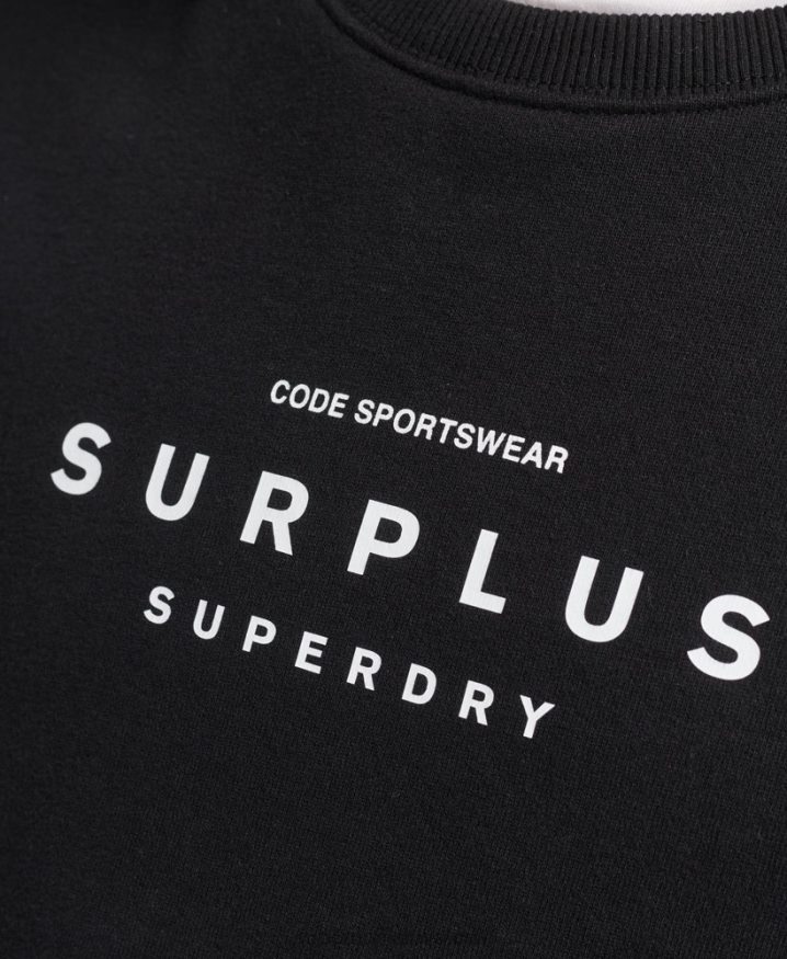 Superdry Surplus Graphic Loose Crew Sweatshirt Black Men