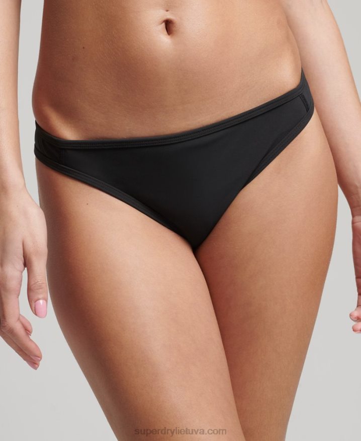 Superdry Swim Sport Bikini Bottom Black Women