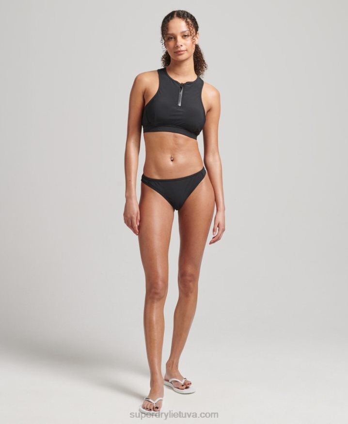 Superdry Swim Sport Bikini Top Black Women