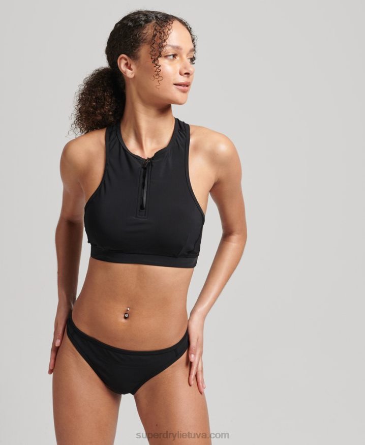 Superdry Swim Sport Bikini Top Black Women