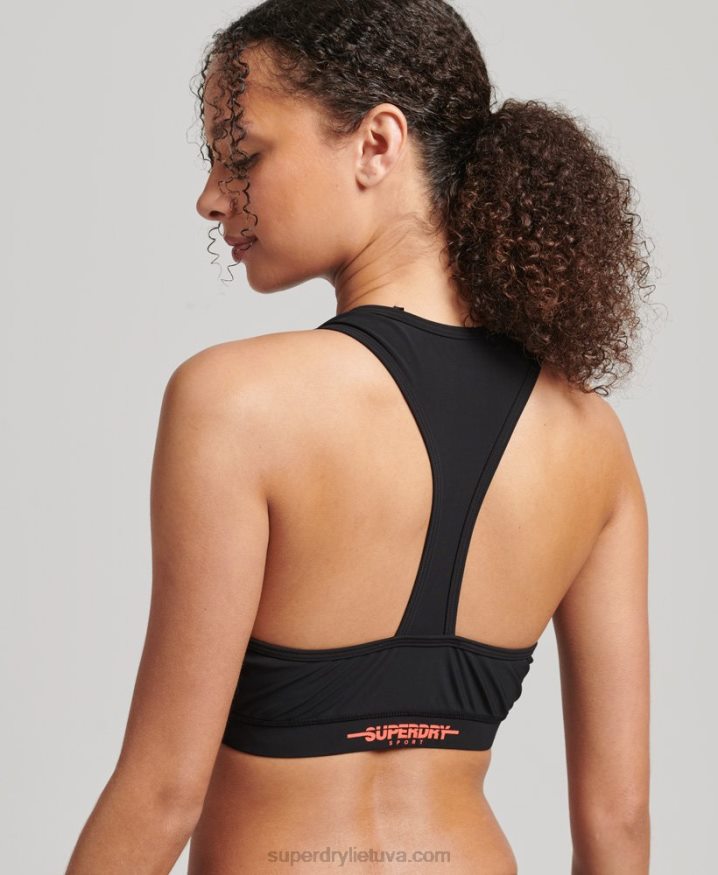 Superdry Swim Sport Bikini Top Black Women