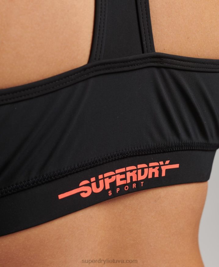 Superdry Swim Sport Bikini Top Black Women