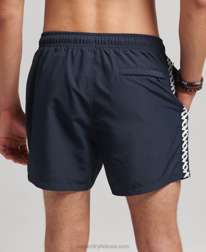 Superdry Tape 15 Inch Recycled Swim Shorts Navy Men