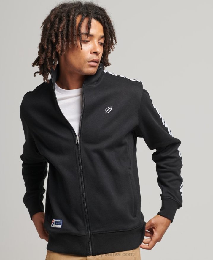 Superdry Tape Track Top Black Men