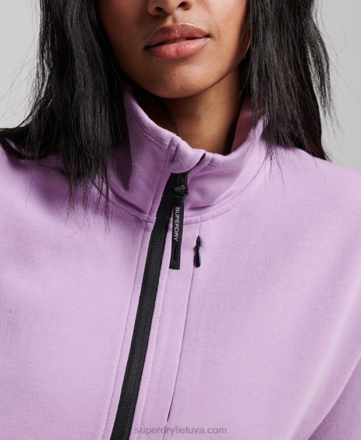 Superdry Tech Batwing Half Zip Sweatshirt Purple Women