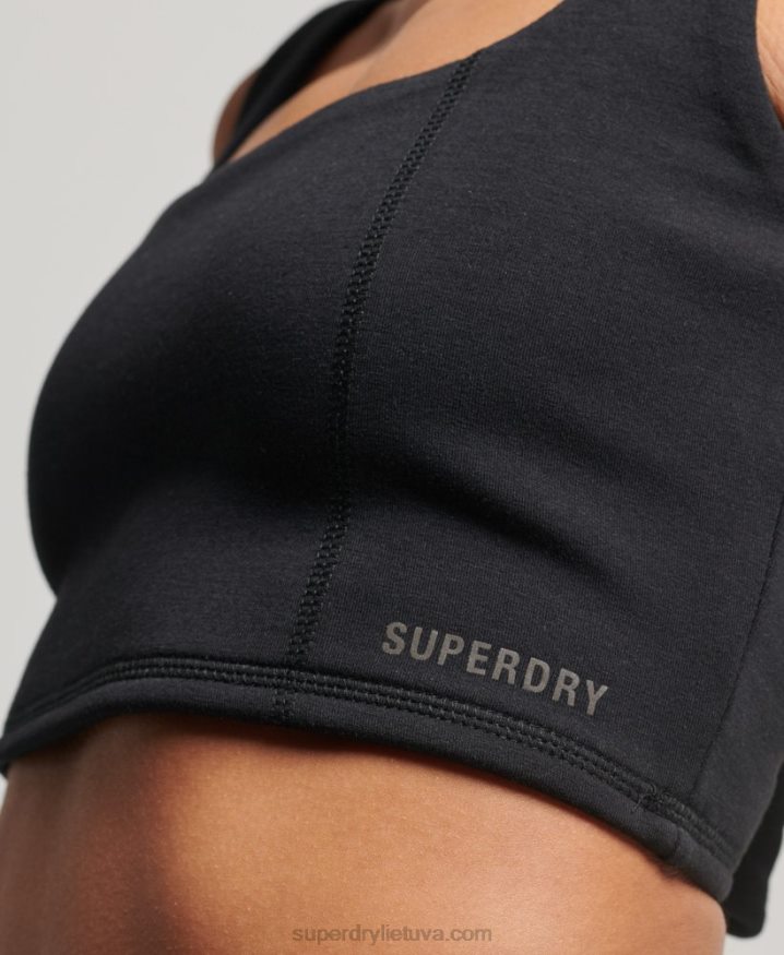 Superdry Tech Bra Top Black Women