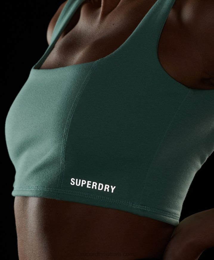 Superdry Tech Bra Top Green Women