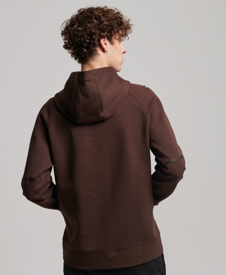 Superdry Tech Hoodie Brown Men