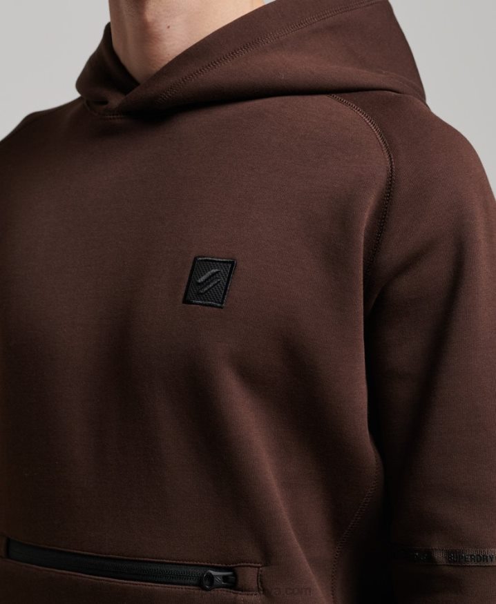 Superdry Tech Hoodie Brown Men