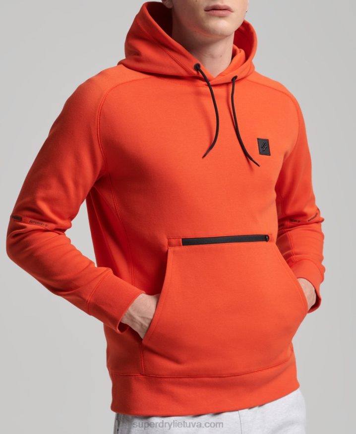 Superdry Tech Hoodie Orange Men