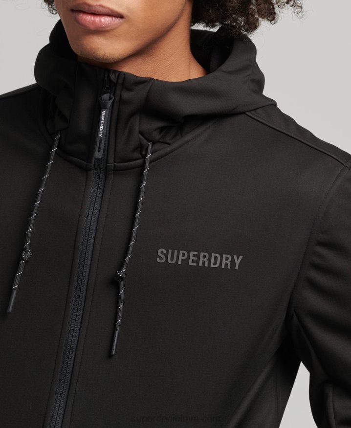 Superdry Tech Soft Shell Track Jacket Black Men