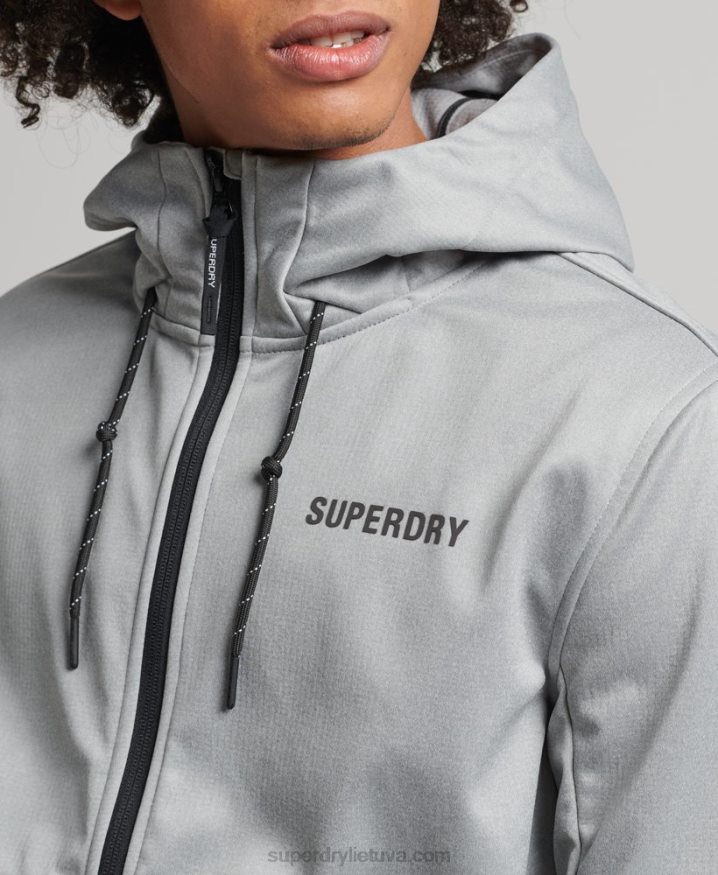 Superdry Tech Soft Shell Track Jacket Grey Men