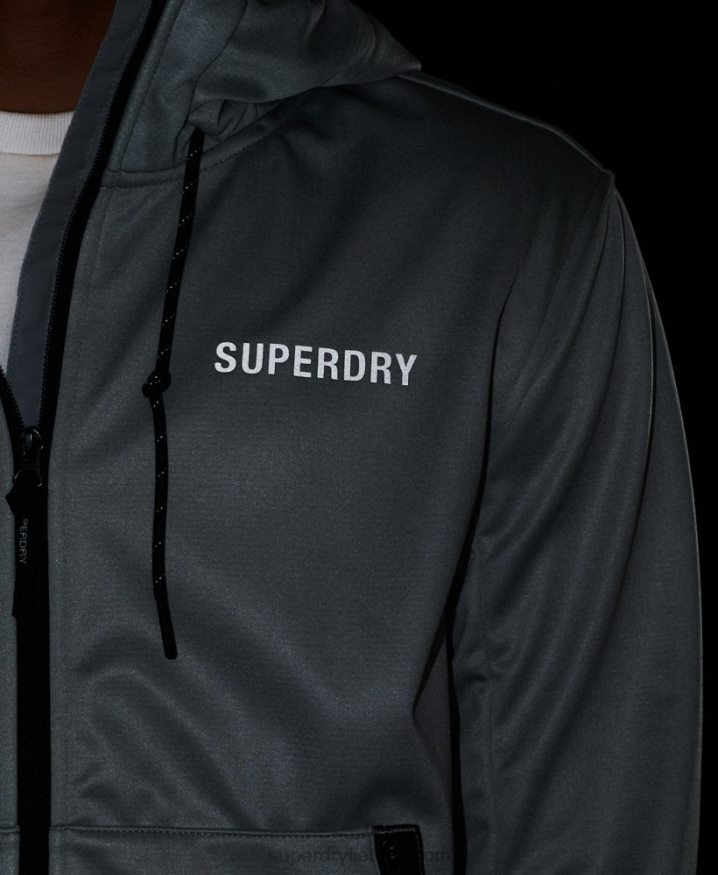 Superdry Tech Soft Shell Track Jacket Grey Men