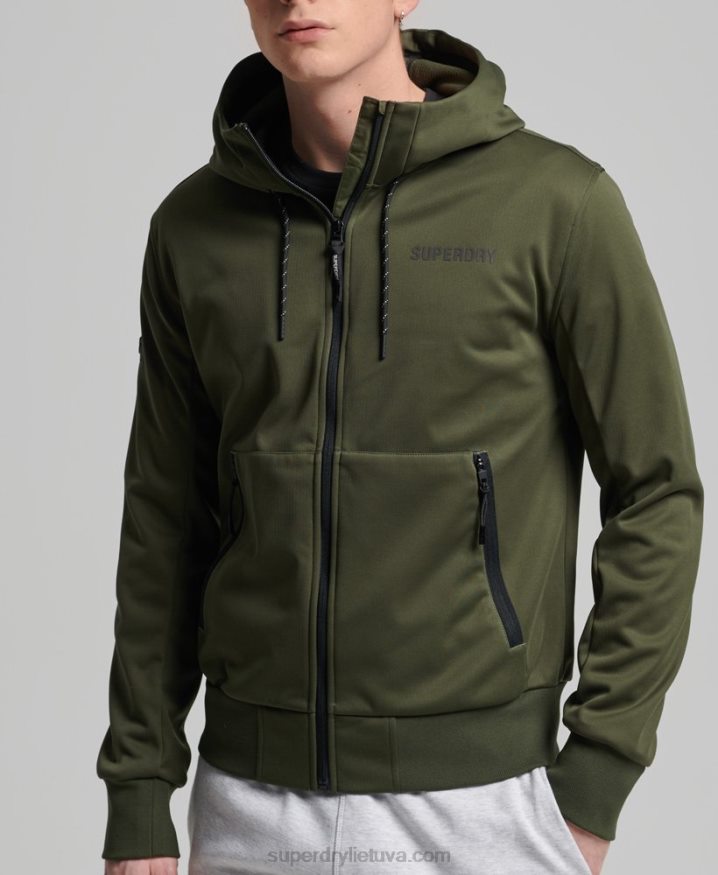 Superdry Tech Soft Shell Track Jacket Khaki Men