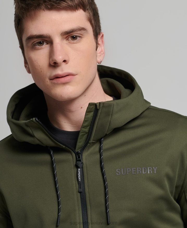 Superdry Tech Soft Shell Track Jacket Khaki Men