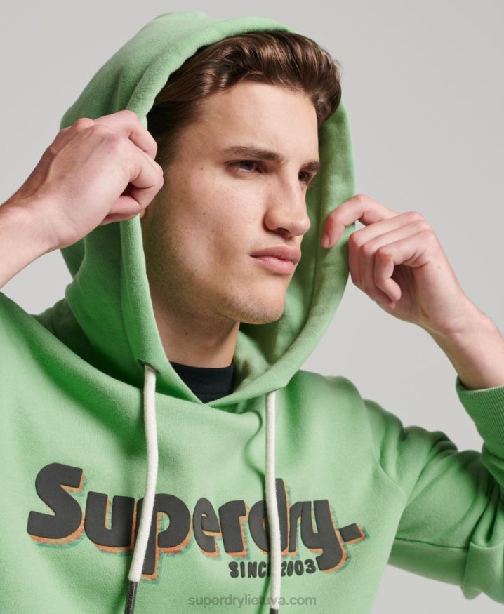 Superdry Terrain Logo Classic Hoodie Green Men