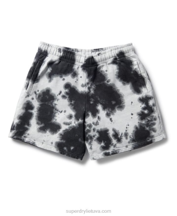 Superdry Tie Dye Sweat Shorts Black Women