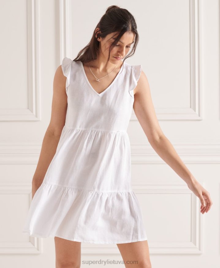 Superdry Tinsley Tiered Dress White Women