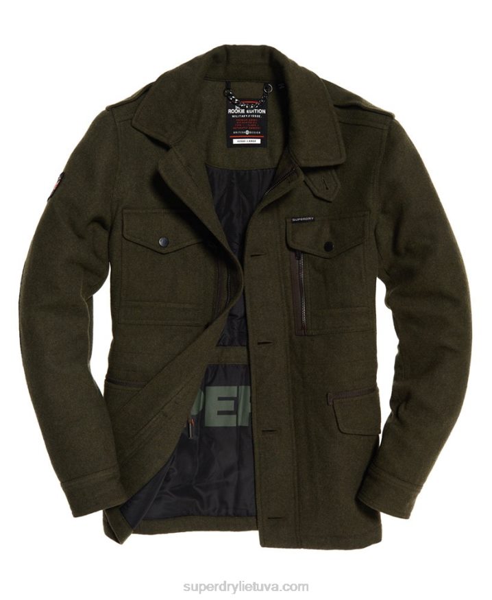 Superdry Tito Four Pocket Wool Jacket Green Men