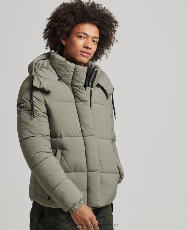 Superdry Touchline Padded Short Jacket Khaki Men