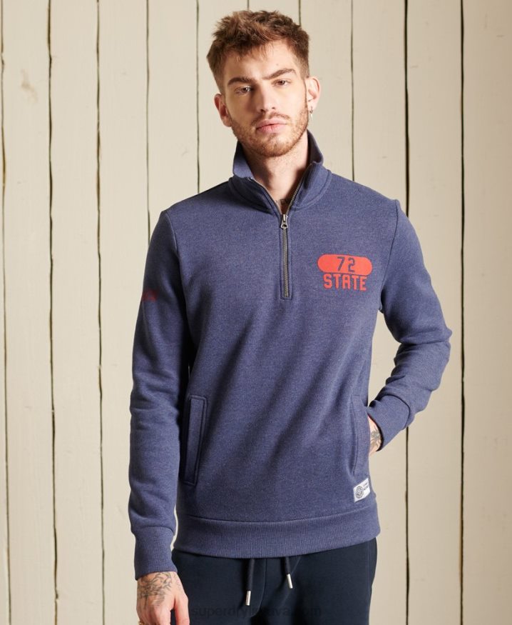 Superdry Track  Field Half Zip Track Top Blue Men