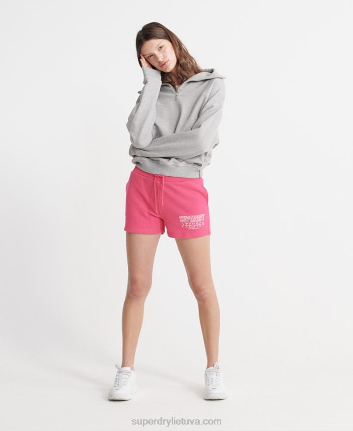 Superdry Track  Field Shorts Pink Women