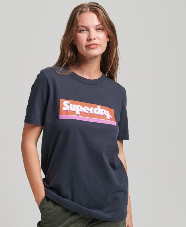 Superdry Trade Tab T-Shirt Navy Women