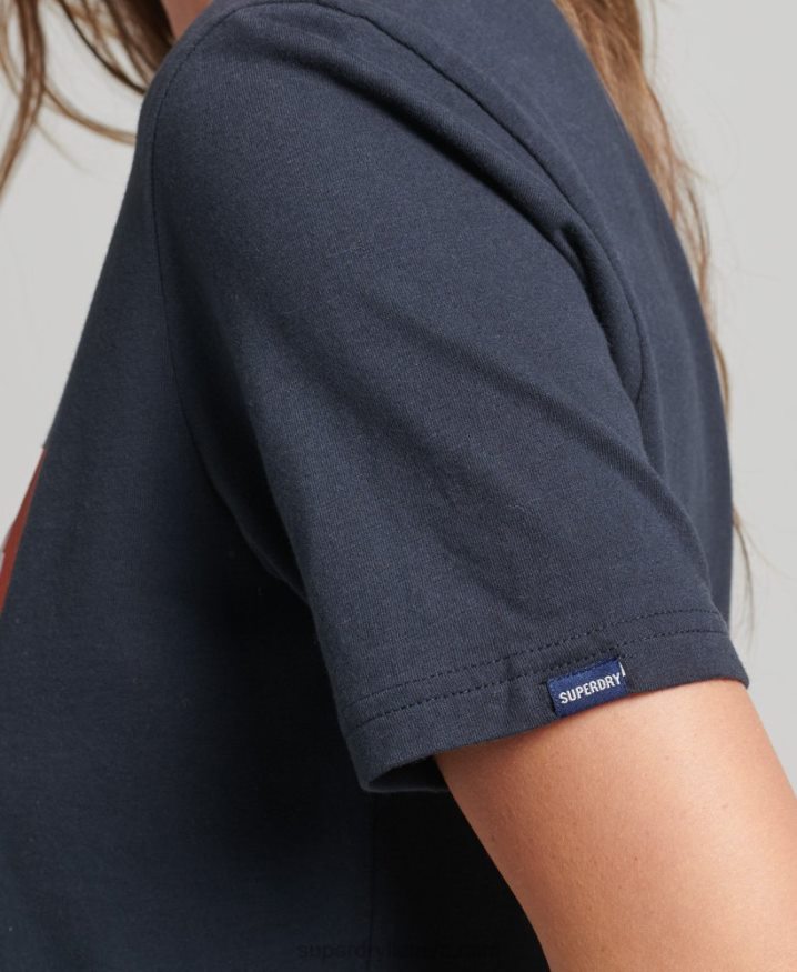 Superdry Trade Tab T-Shirt Navy Women