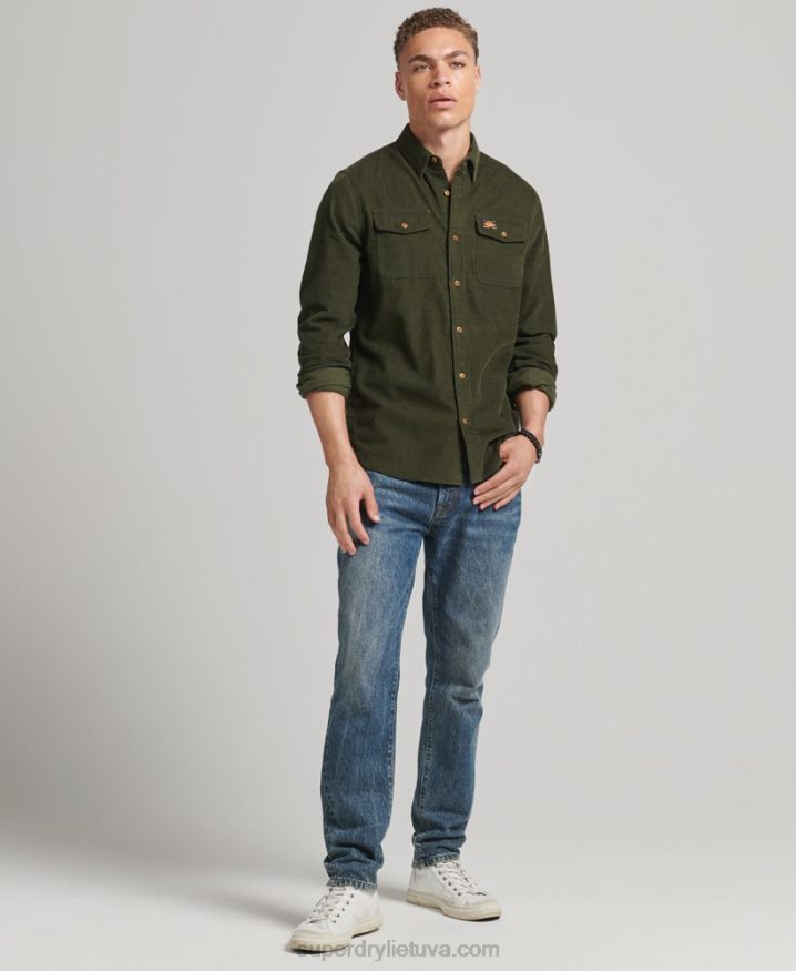 Superdry Trailsman Cord Shirt Green Men