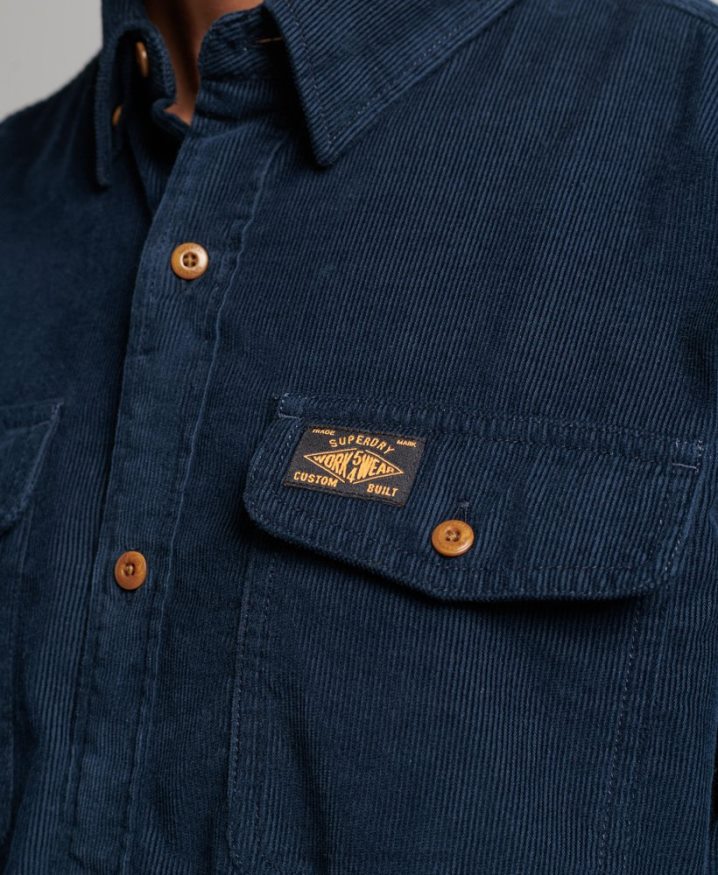 Superdry Trailsman Cord Shirt Navy Men